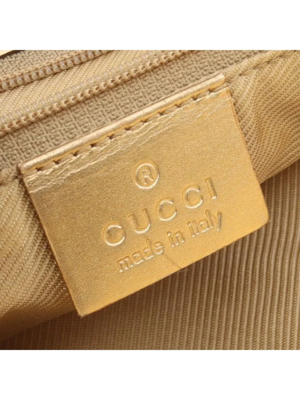 Gucci Tote GG Canvas 002 Gold Handbag